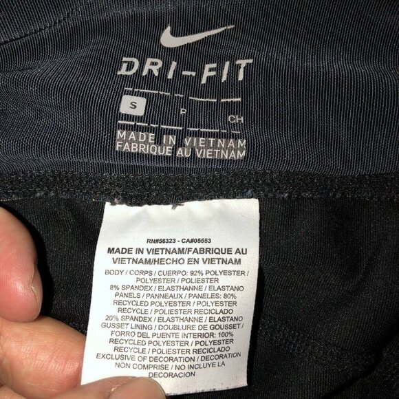 NIKE Dri-Fit Womens Black Running Pants Leggings Reflective Bars Sz Small - Picture 9 of 10